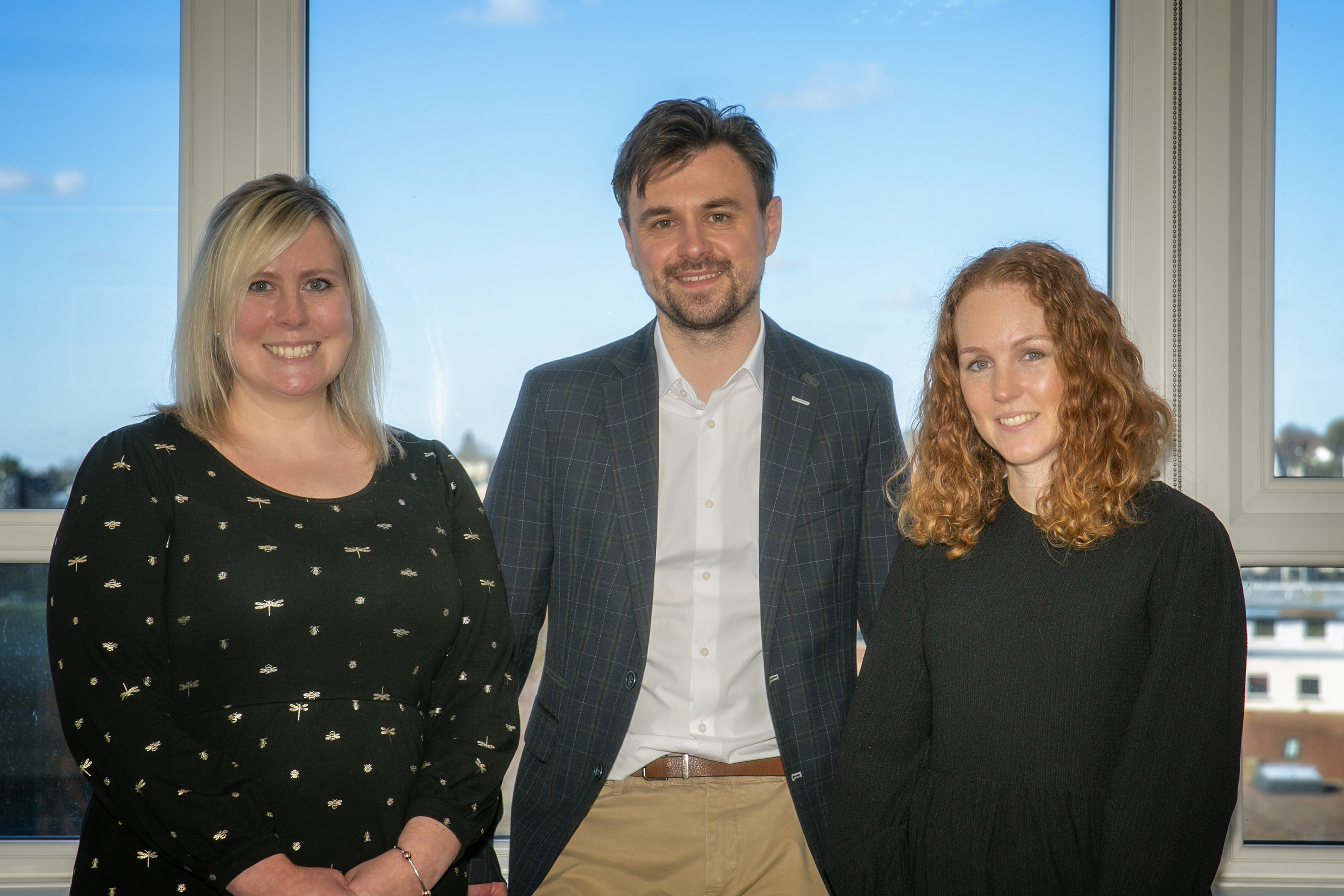 Promoted to partners Dan Billson and Emma Loveday-Hill with COO Lynn Macdonald